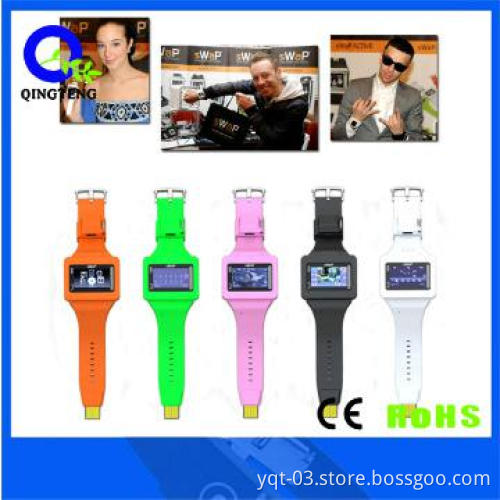 Rubber case and strap of watch phone with USB plug